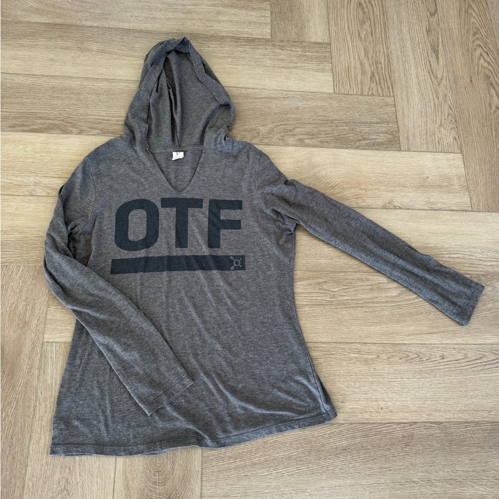 Women’s Medium Orangetheory Grey Lightweight Soft Long Sleeve Hoodie